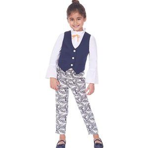 *NEW* IZOD Girl's Vest Set with Puff-Sleeve Top